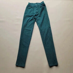 Jordache Jegging Jeans Womens 3/ 4 Green Denim Skinny Ladies 23X30.5